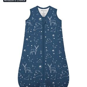 Blue Sleep Sack with White Constellation Print